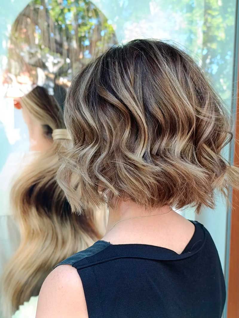 Corte de pelo bop con mechas