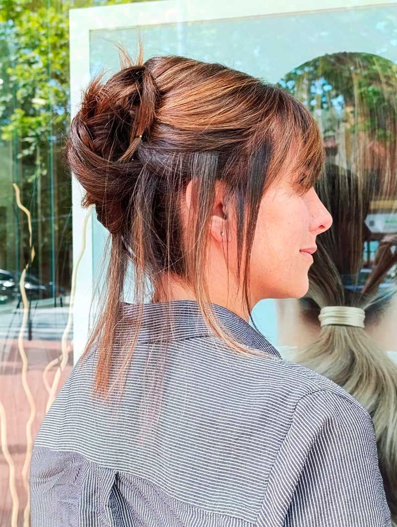 Moño sencillo para pelo liso