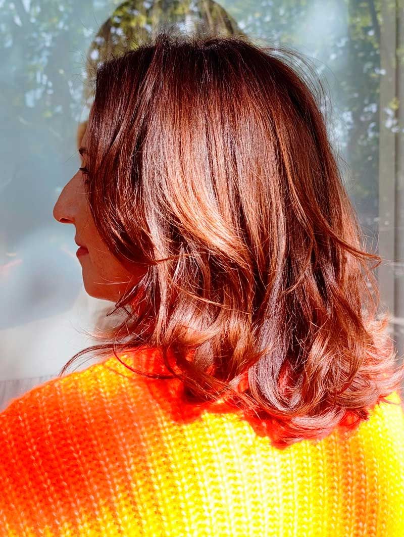 Color cobrizo para pelo corto